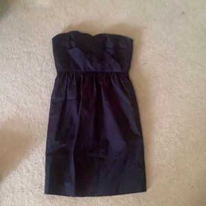 J Crew navy blue strapless dress